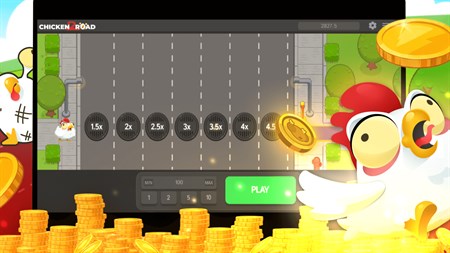Chicken Road скриншот — основной геймплей с множителем