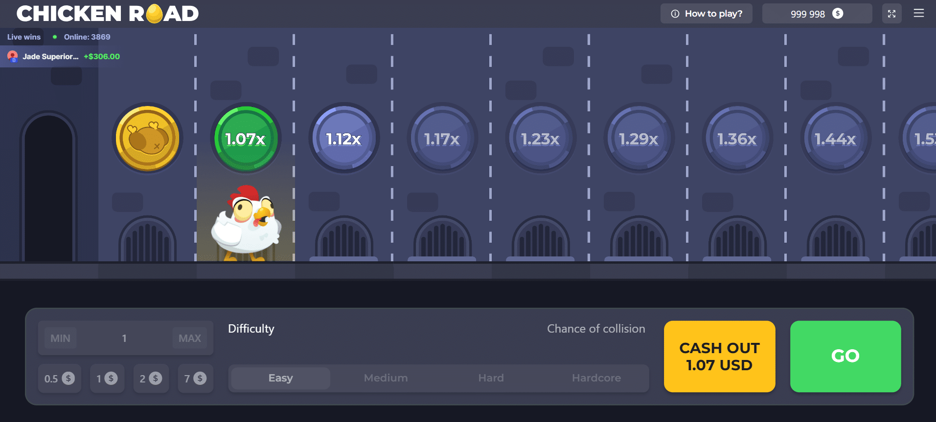 Chicken Road скриншот — мобильный интерфейс на смартфоне